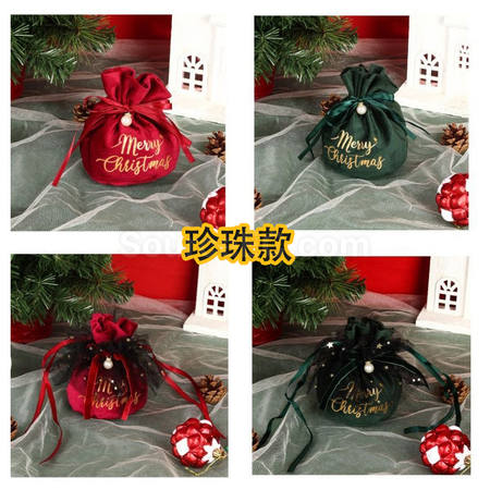 禮品訂造新款絲絨抽繩束口袋紀念品