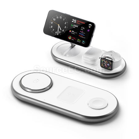 禮品訂造折疊磁吸三合一無線充電器紀念品
