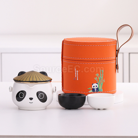 禮品訂造熊貓茶具套裝紀念品