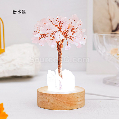 禮品訂造水晶發財樹小夜燈紀念品