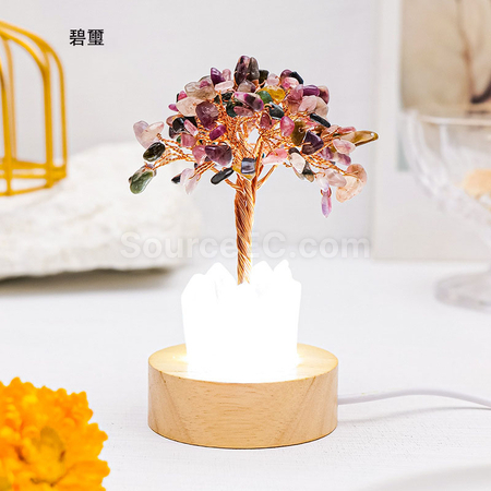 禮品訂造水晶發財樹小夜燈紀念品