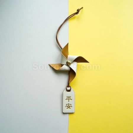 禮品訂造客製化皮製祝福風車紀念品