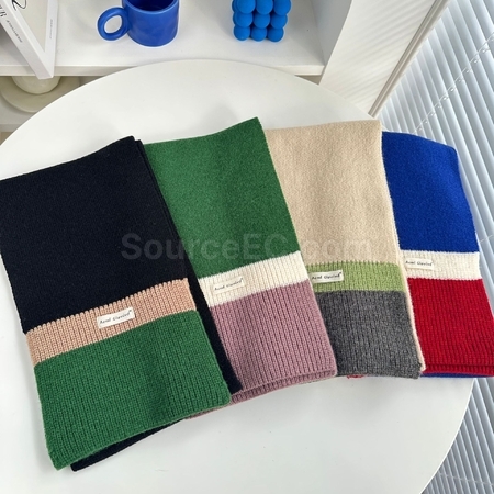 禮品訂造拼色圍巾紀念品