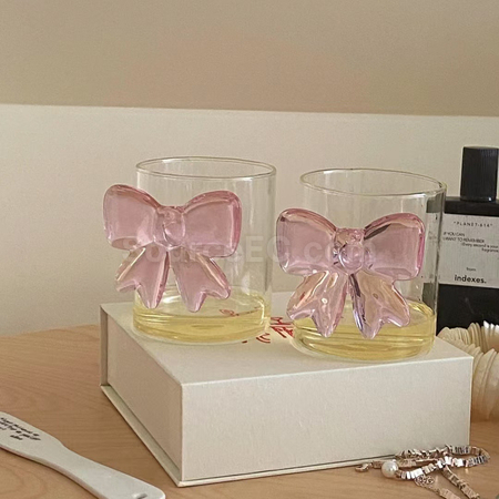 蝴蝶結玻璃杯