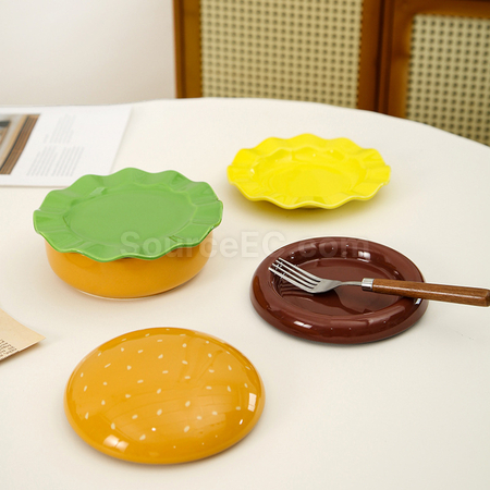 禮品訂造漢堡陶瓷餐具紀念品