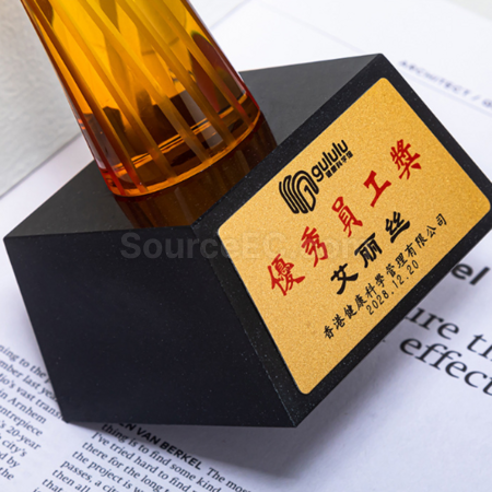 禮品訂造星星水晶獎座紀念品
