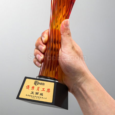 禮品訂造星星水晶獎座紀念品