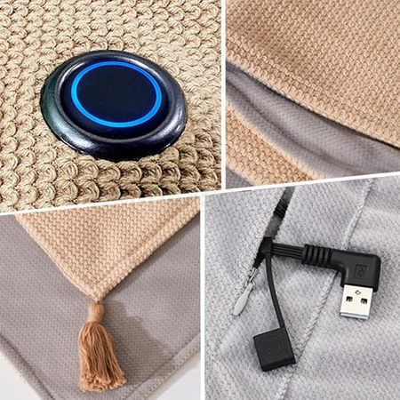 禮品訂造USB充電可水洗電熱暖披肩紀念品