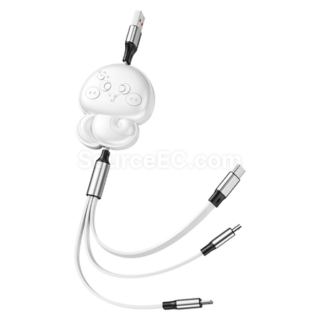禮品訂造蛇年三合一伸縮快充充電線紀念品