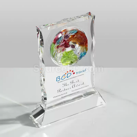 禮品訂造琉璃水晶獎座紀念品