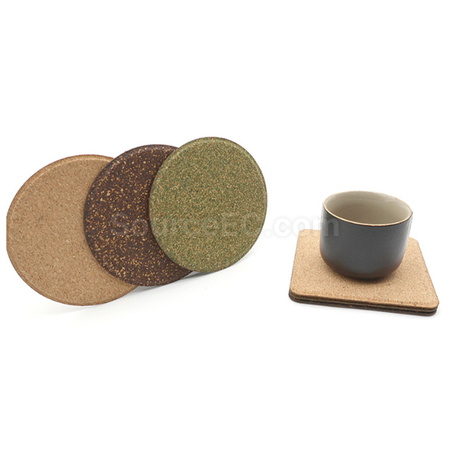 禮品訂造茶葉渣軟木杯墊紀念品
