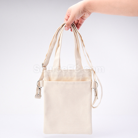 禮品訂造雙口帆布奶茶袋紀念品
