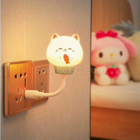 禮品訂造智慧語音控制聲控小夜燈usb插電紀念品