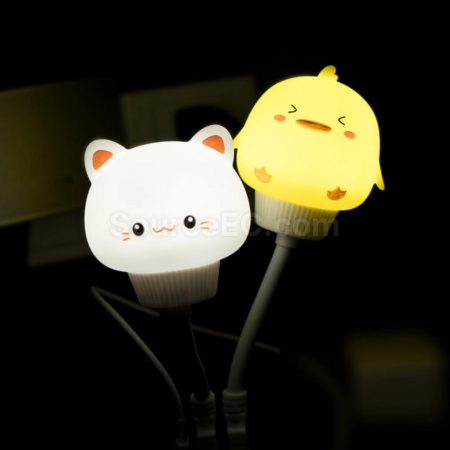禮品訂造智慧語音控制聲控小夜燈usb插電紀念品