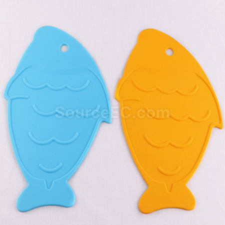 禮品訂造魚形矽膠餐墊紀念品