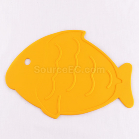 禮品訂造魚形矽膠餐墊紀念品