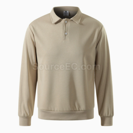 禮品訂造加厚純色polo長袖紀念品