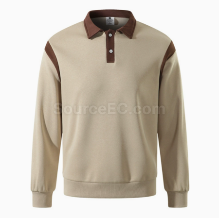禮品訂造拼色polo長袖紀念品