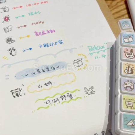 禮品訂造6聯訂製按壓印章紀念品