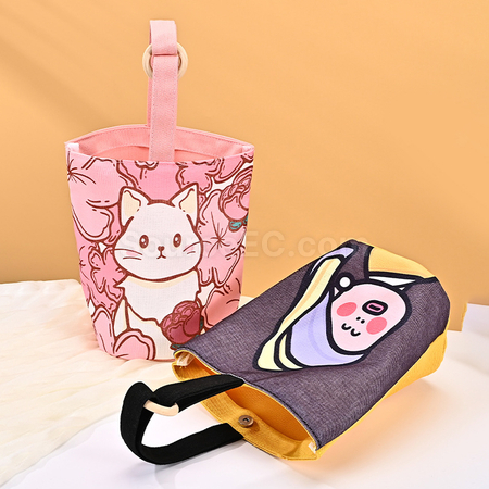 禮品訂造棉帆布手提飲料杯袋紀念品