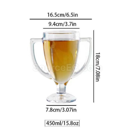 禮品訂造雙耳獎杯啤酒杯紀念品