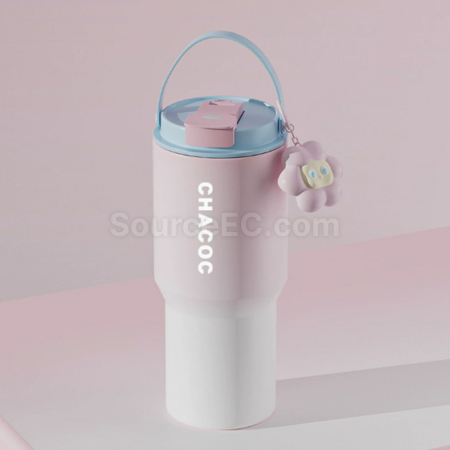 禮品訂造不銹鋼帶吸管保溫杯紀念品