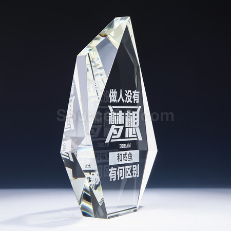 禮品訂造不規則水晶獎座紀念品