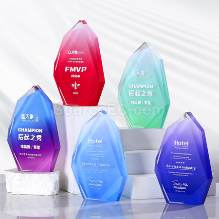 禮品訂造不規則水晶獎座紀念品