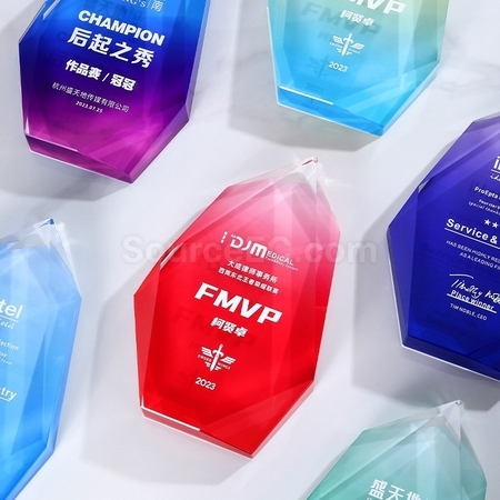 禮品訂造不規則水晶獎座紀念品