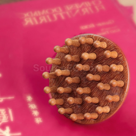 禮品訂造檀木按摩梳紀念品