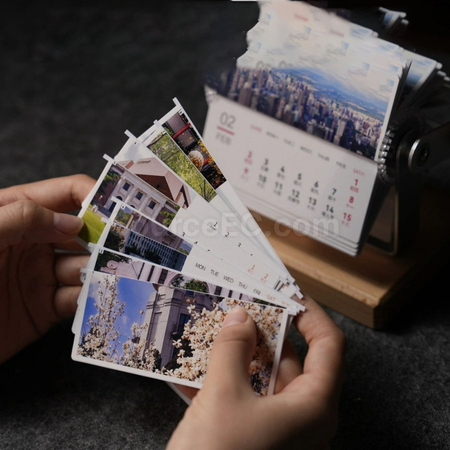 禮品訂造手搖動態翻頁臺歷/相冊紀念品