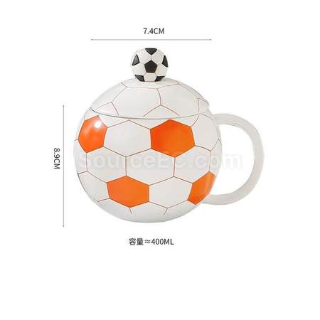 禮品訂造足球陶瓷杯紀念品