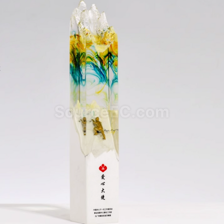 禮品訂造大理石水晶獎座紀念品