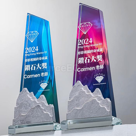 禮品訂造大理石水晶獎座紀念品