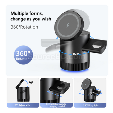 禮品訂造三合一折疊無線充紀念品
