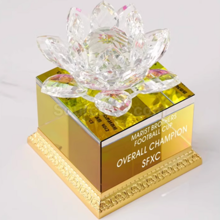 禮品訂造蓮花獎座紀念品