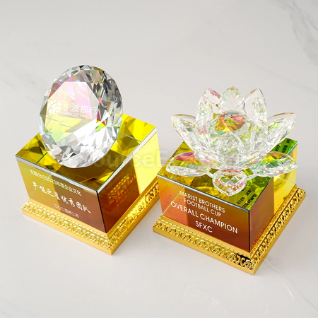 禮品訂造蓮花獎座紀念品