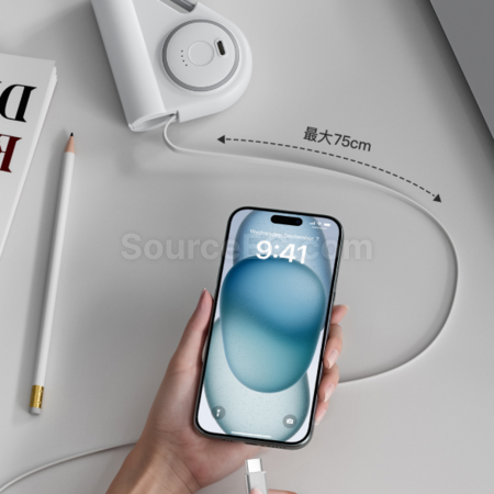 禮品訂造伸縮自帶線行動電源紀念品