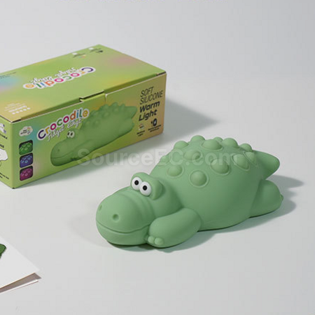 禮品訂造鱷魚矽膠解壓拍拍燈紀念品
