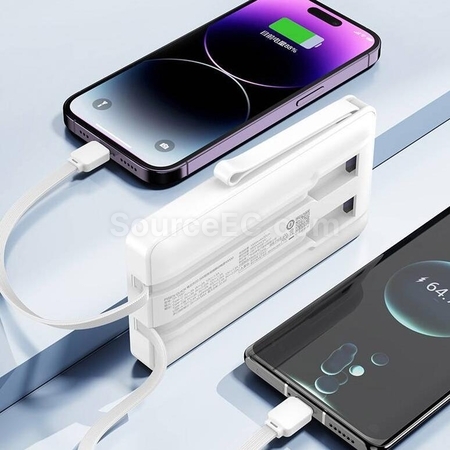 禮品訂造Pisen自帶雙線移動電源紀念品
