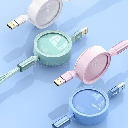 禮品訂造三合一伸縮快充充電線紀念品