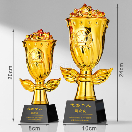 禮品訂造花朵星星水晶獎盃紀念品