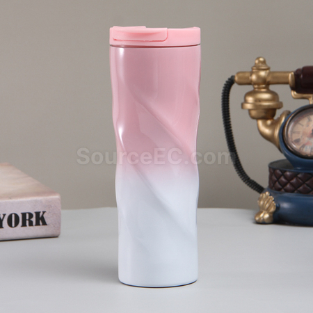 禮品訂造不鏽鋼螺紋保溫杯紀念品