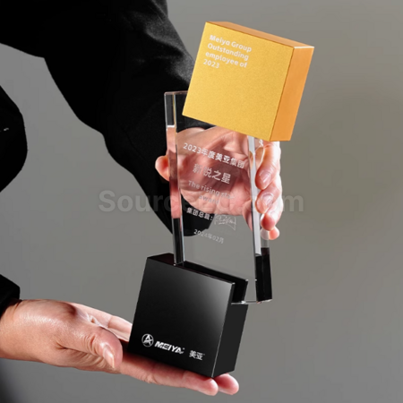 禮品訂造金屬水晶獎座紀念品
