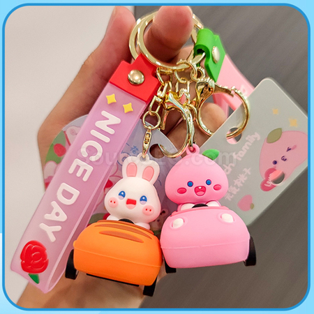 禮品訂造可愛回力車匙扣紀念品