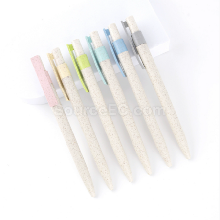 禮品訂造小麥秸稈筆紀念品