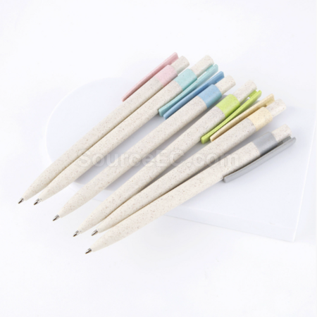 禮品訂造小麥秸稈筆紀念品