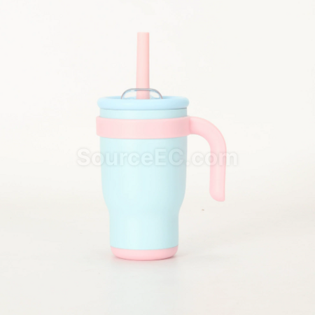 禮品訂造14oz吸管手柄保溫杯紀念品