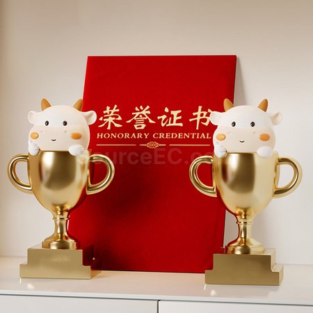 禮品訂造牛牛獎座紀念品