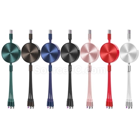 禮品訂造三合一伸縮數據充電線紀念品